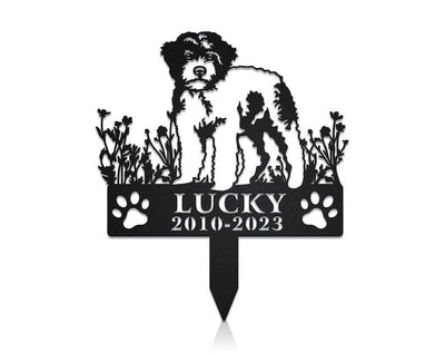 Lagotti Romagnoli Dog Grave Marker Garden Stakes Dog Sympathy Gift Cemetery Decor Memorial Custom Metal Signs