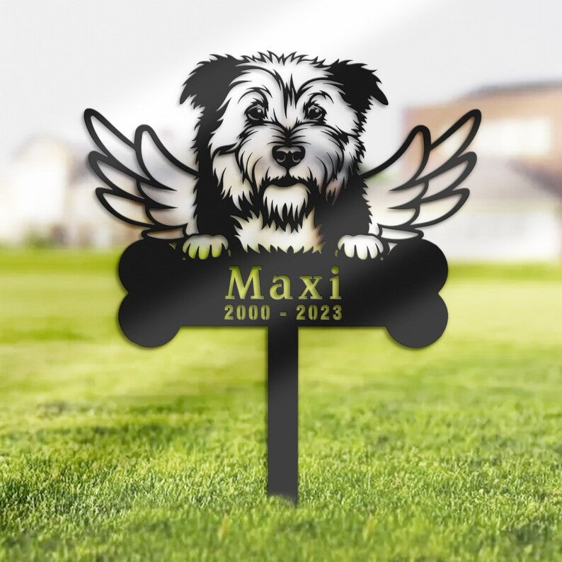 Glen Of Imaal Terrier Dog Grave Marker Garden Stakes Dog Memorial Gift Cemetery Decor Custom Metal Signs