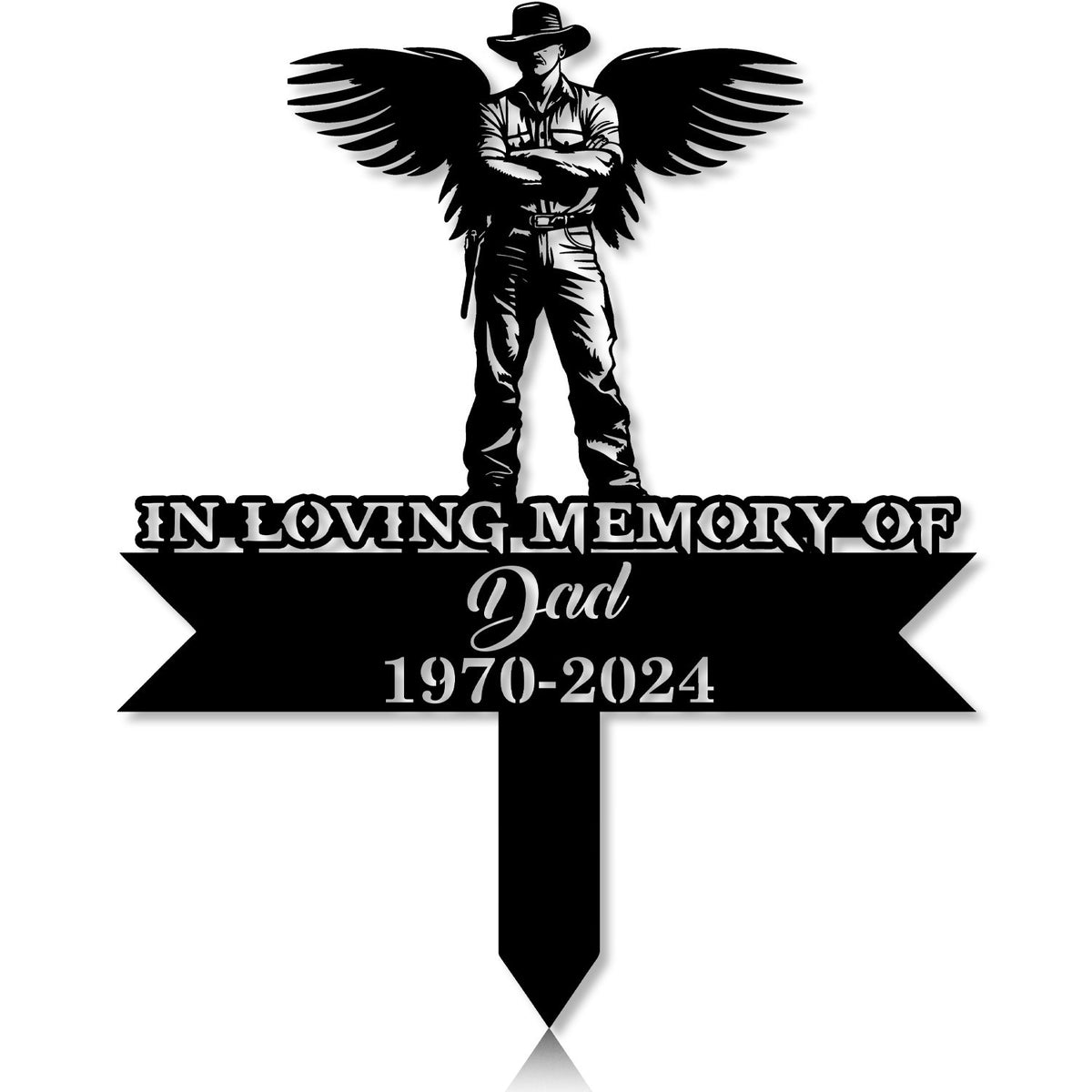 Personalized Memorial Garden Stakes In Loving Memory Of Farmer Grave Marker Loss Of Loved One Sympathy Gifts Farmer Cemetary Decor