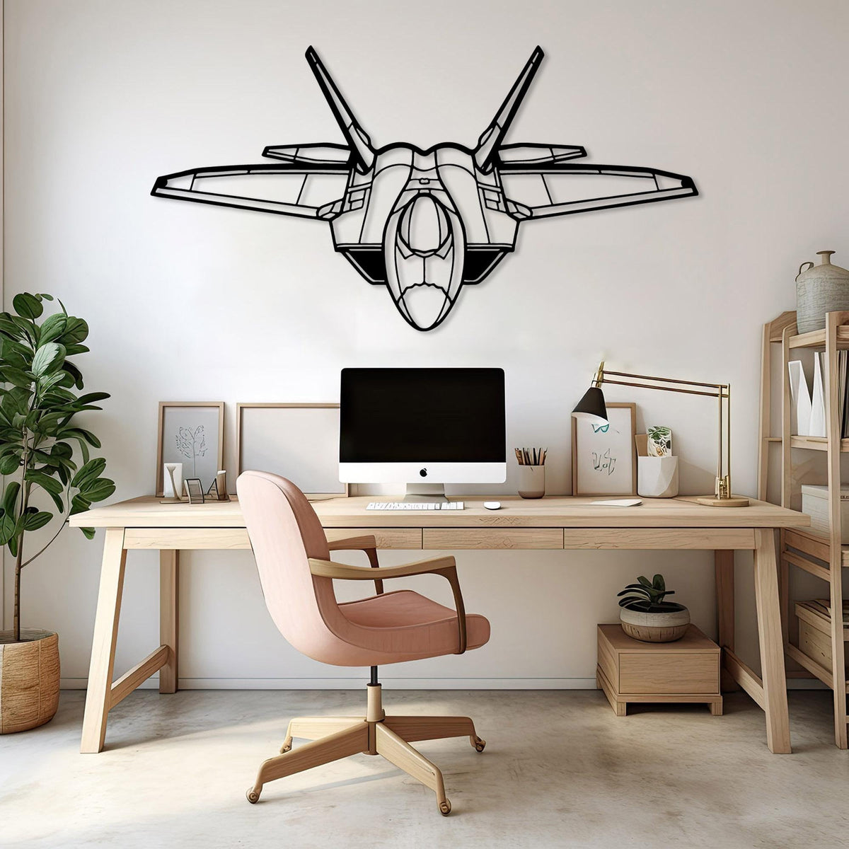 Modern Fighter Jet Silhouette Metal Art Attack Aircraft Decor Military Enthusiast Fighter Pilot Gift Boys Room Decoraviation Lover Gift