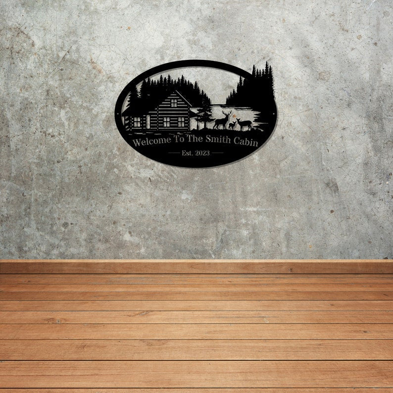 Custom Cabin Decor | Gift for Him | Custom Hunting Sign | Hunter Gift | Metal Outdoor Signs | Deer Hunter Sign | Metal Camping Sign Dad Gift