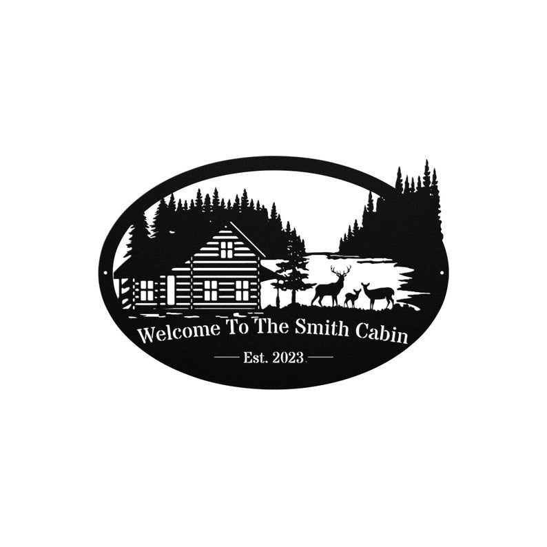 Custom Cabin Decor | Gift for Him | Custom Hunting Sign | Hunter Gift | Metal Outdoor Signs | Deer Hunter Sign | Metal Camping Sign Dad Gift