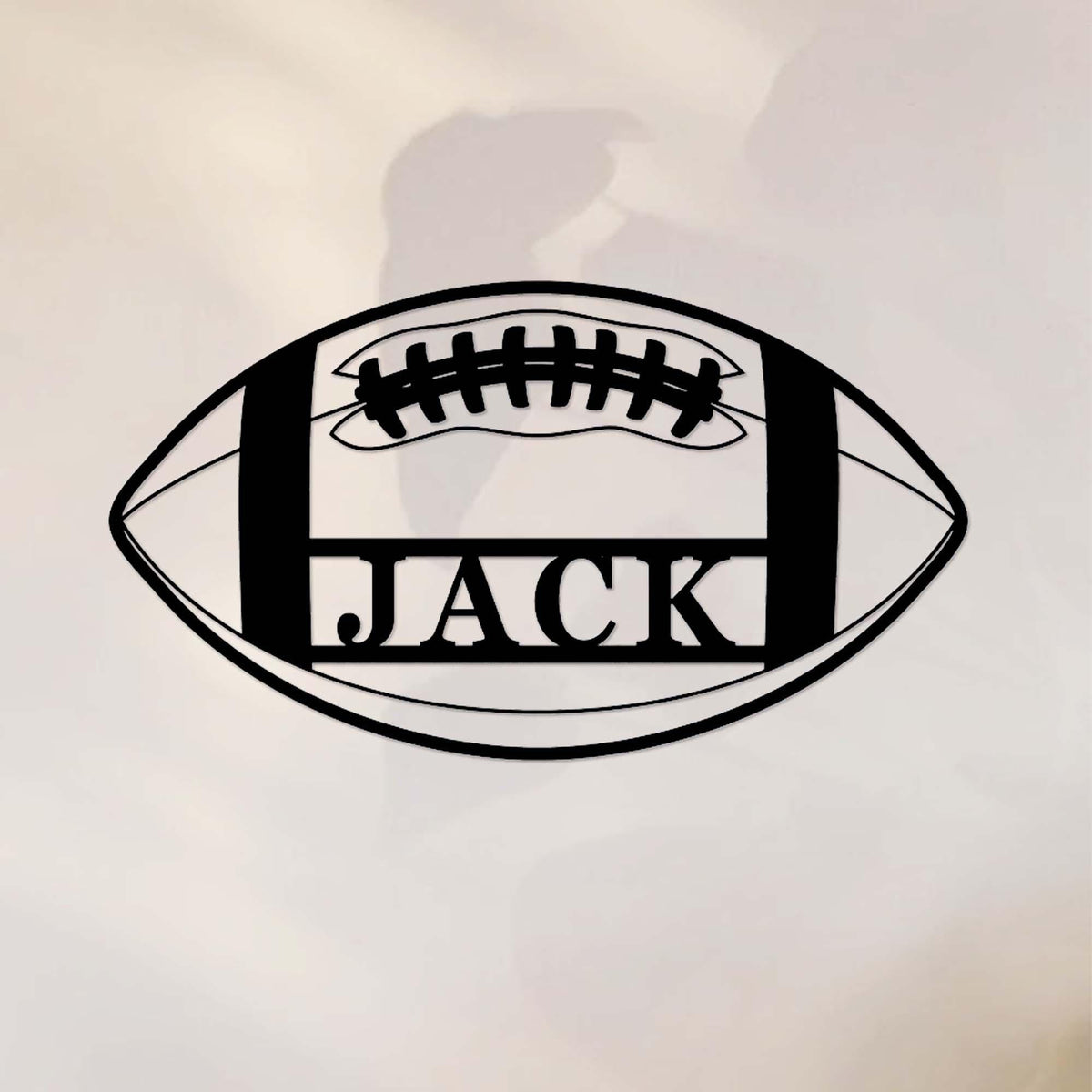 Custom Football Metal Signamerican Football Metal Wall Artpersonalized Football Player Name Signfootball Number Signsports Nursery Decor