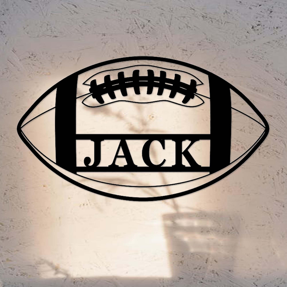 Custom Football Metal Signamerican Football Metal Wall Artpersonalized Football Player Name Signfootball Number Signsports Nursery Decor