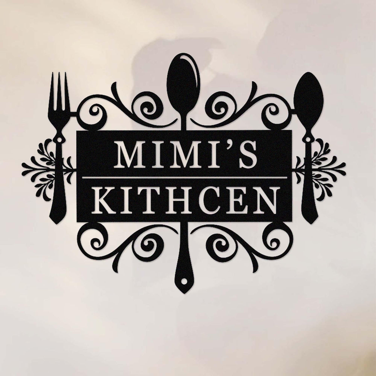 Custom Metal Kitchen Signkitchen Wall Artpersonalized Kitchen Name Signsmimi's Kitchen Wall Decorcooking Giftfarmhouse Kitchen Sign