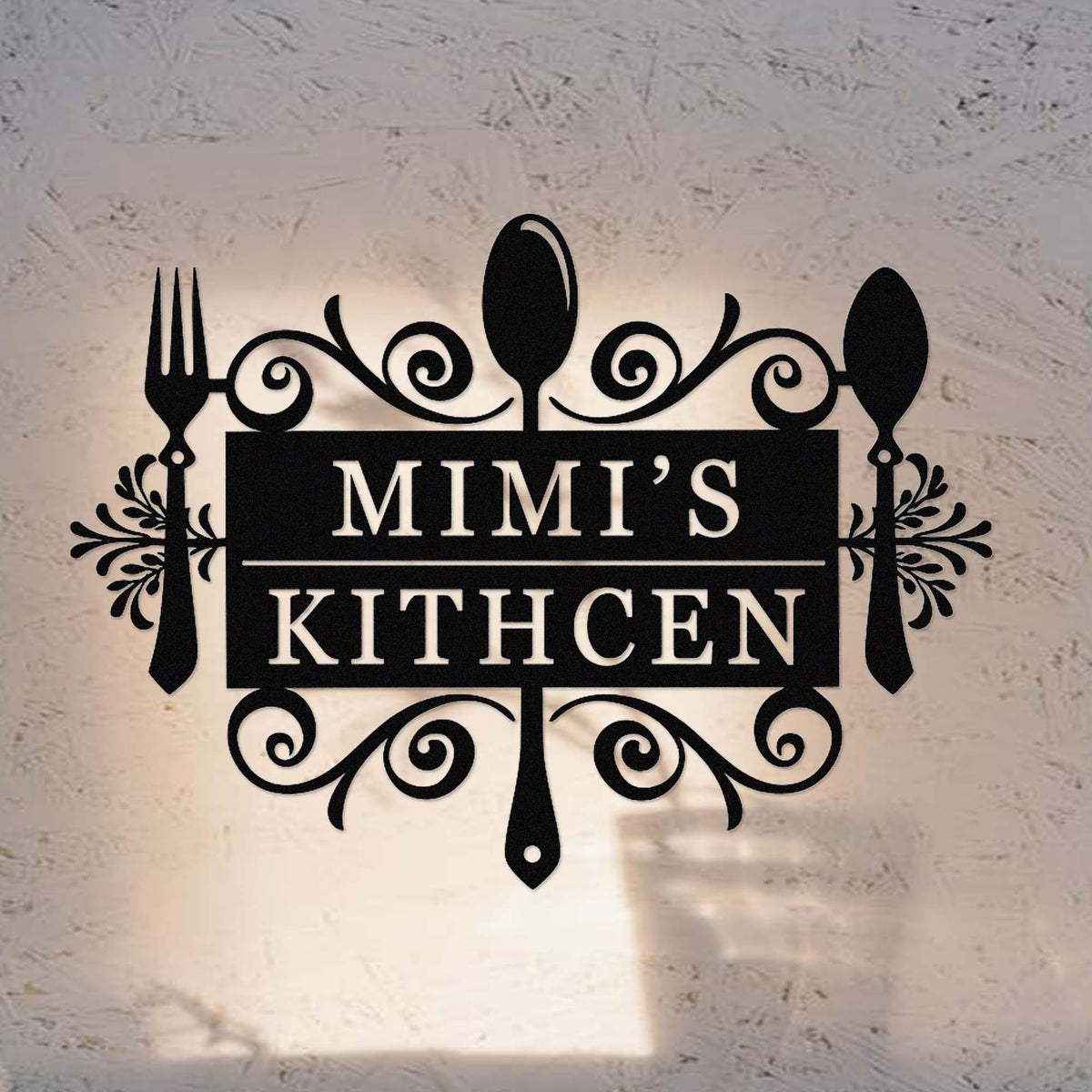 Custom Metal Kitchen Signkitchen Wall Artpersonalized Kitchen Name Signsmimi's Kitchen Wall Decorcooking Giftfarmhouse Kitchen Sign