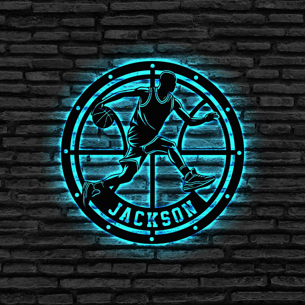 Custom Basketball Metal Sign With Led Light Basketball Player Gifts Basketball Wall Art Basketball Male Sign Gift For Him