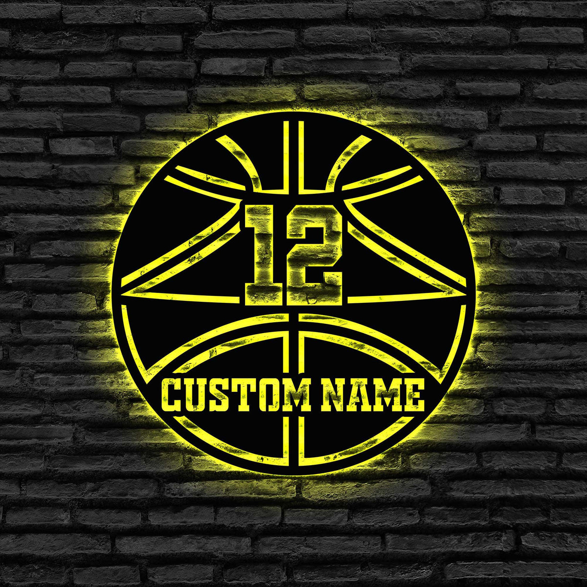 Personalized Basketball Metal Wall Art With Led Lights Basketball Player Sign Basketball Player Gift Game Room Decor Gift For Him
