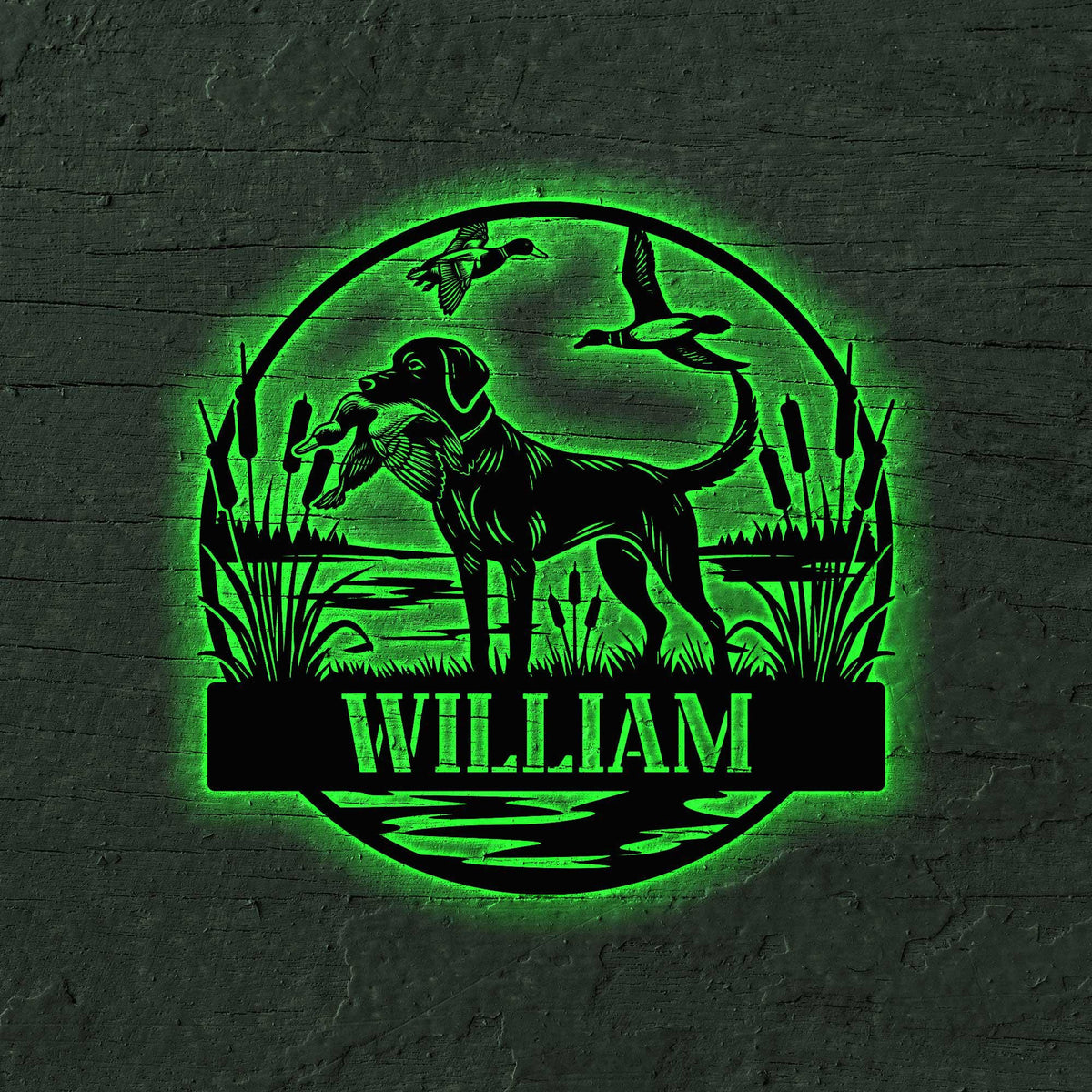 Custom Hunting Dog Metal Wall Art Personalized Dog Hunter Name Sign Decoration For Room Hunting Dog Home Decor Hunting Dog Gift