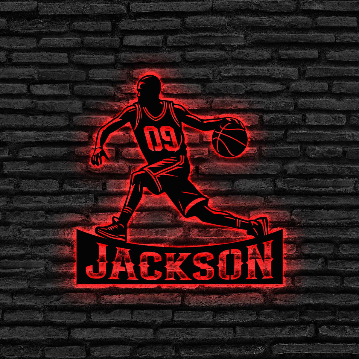 Personalized Basketball Metal Wall Art With Led Light Custom Basketball Player Sign Basketball Metal Sign Basketball Lover Gift