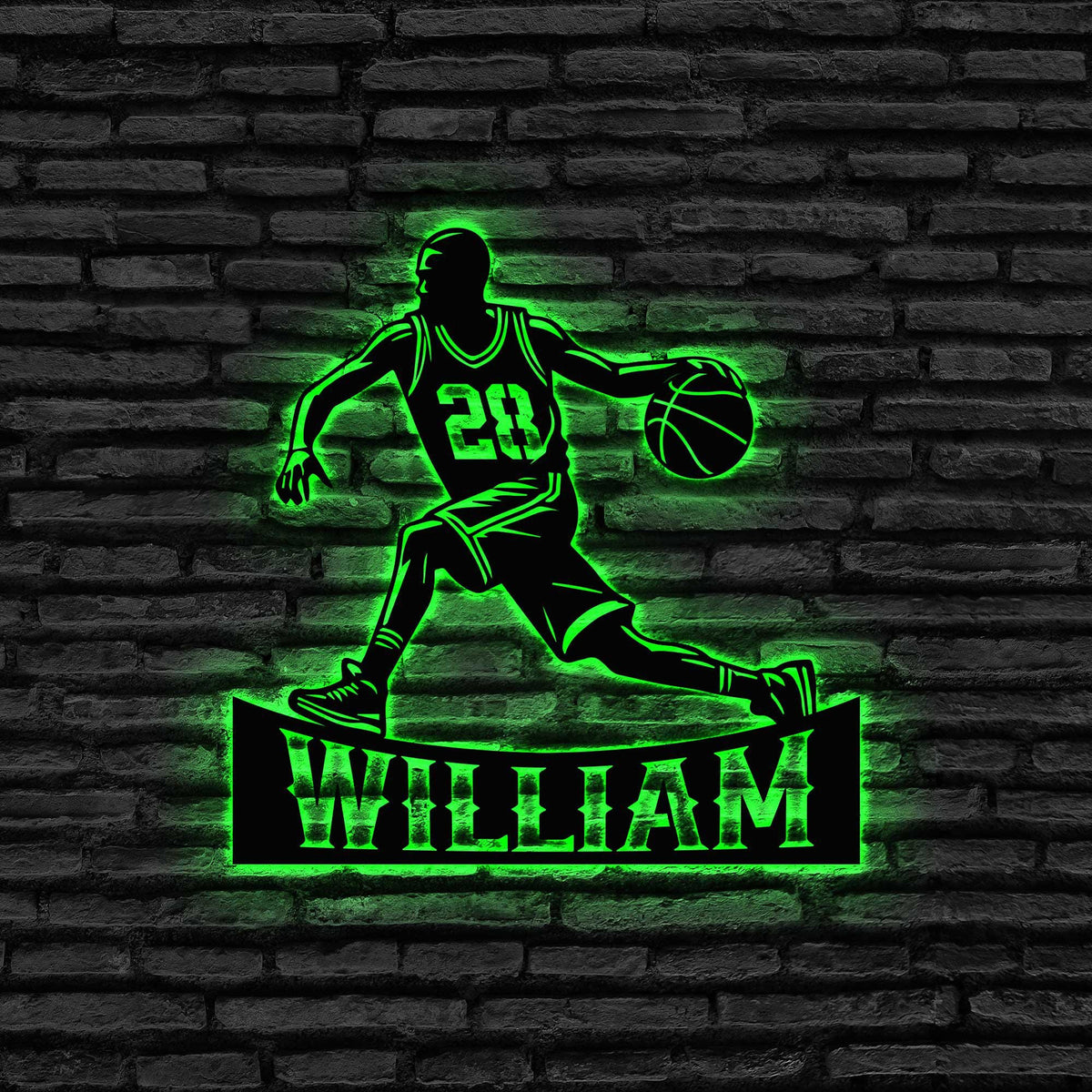 Personalized Basketball Metal Wall Art With Led Light Custom Basketball Player Sign Basketball Metal Sign Basketball Lover Gift