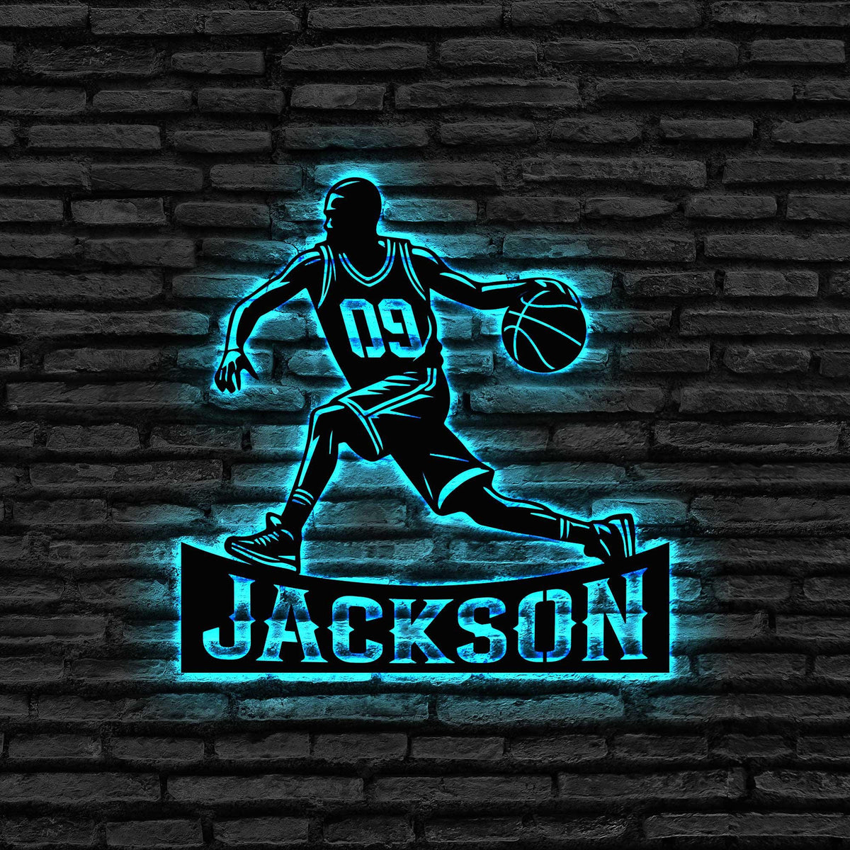 Personalized Basketball Metal Wall Art With Led Light Custom Basketball Player Sign Basketball Metal Sign Basketball Lover Gift