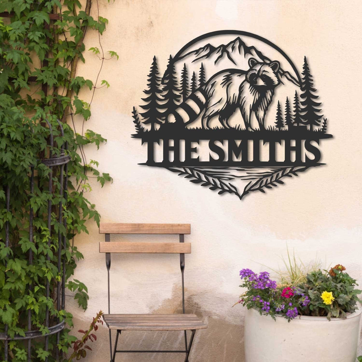 Custom Raccoon Metal Wall Art Raccoon Metal Sign Raccoon Decor Cabin Decor Raccoon Gift Raccoon Decor Home Decor Gift For Kids