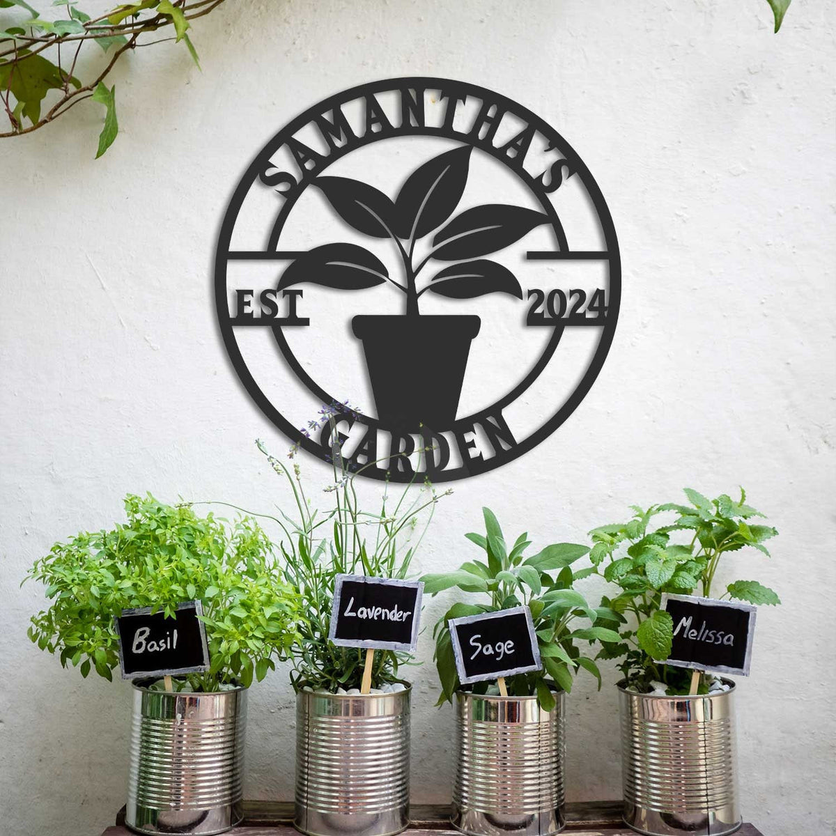 Personalized Metal Garden Sign Tree Pot Sign Garden Stake Gardener Decor Outdoor Garden Sign Greenhouse Sign Gardening Gift