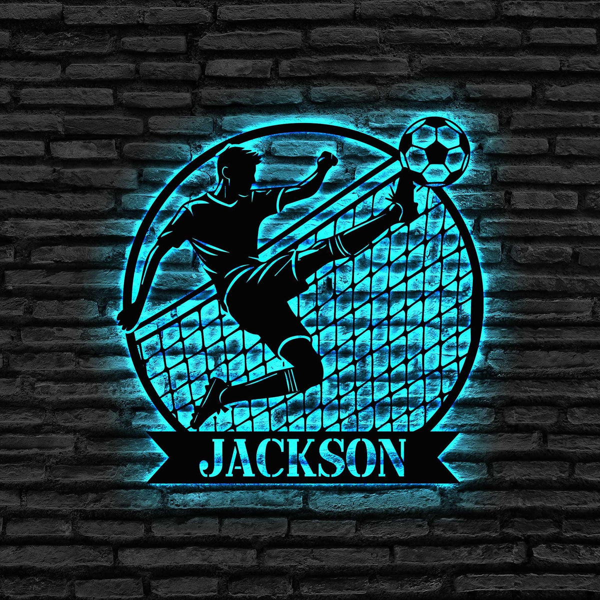 Custom American Football Metal Sign With Led Light Football Player Name Sign Football Coach Gift Sport Room Decor Us Football Lover Gift