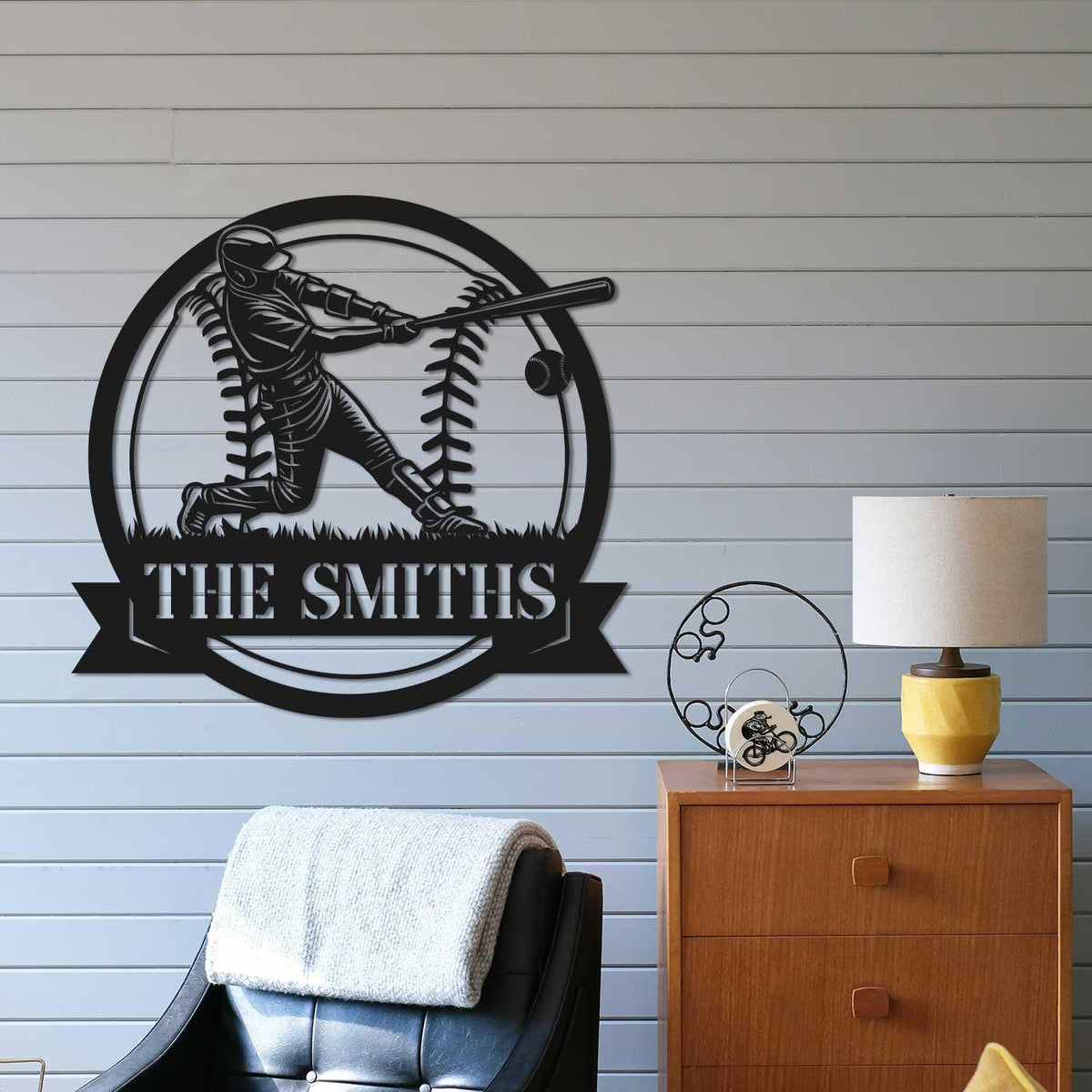 Custom Baseball Metal Sign With Led Lights Baseball Wall Decor Baseball Player Gift Baseball Player Name Sign Birthday Gift For Him