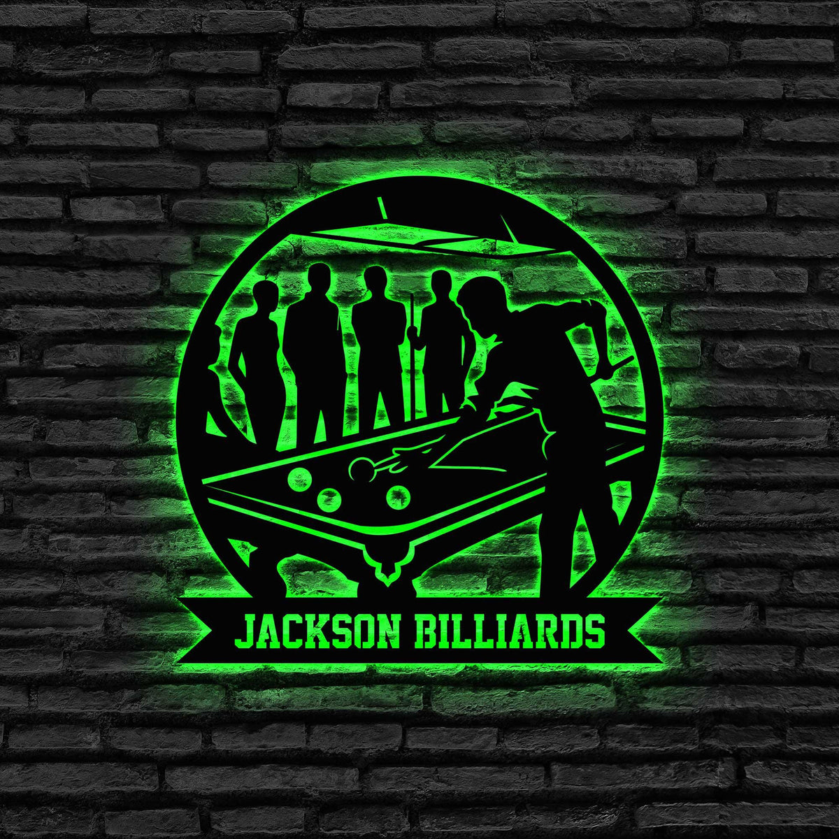 Custom Billiards Name Sign With Led Light Custom Pool Table Sign Billiards Wall Art Game Room Sign Pool Decor Man Cave Sign