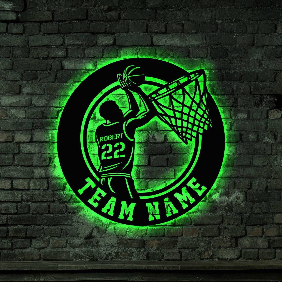 Personalized Basketball Metal Wall Art With Led Light Custom Basketball Player Sign Basketball Metal Sign Basketball Lover Gift