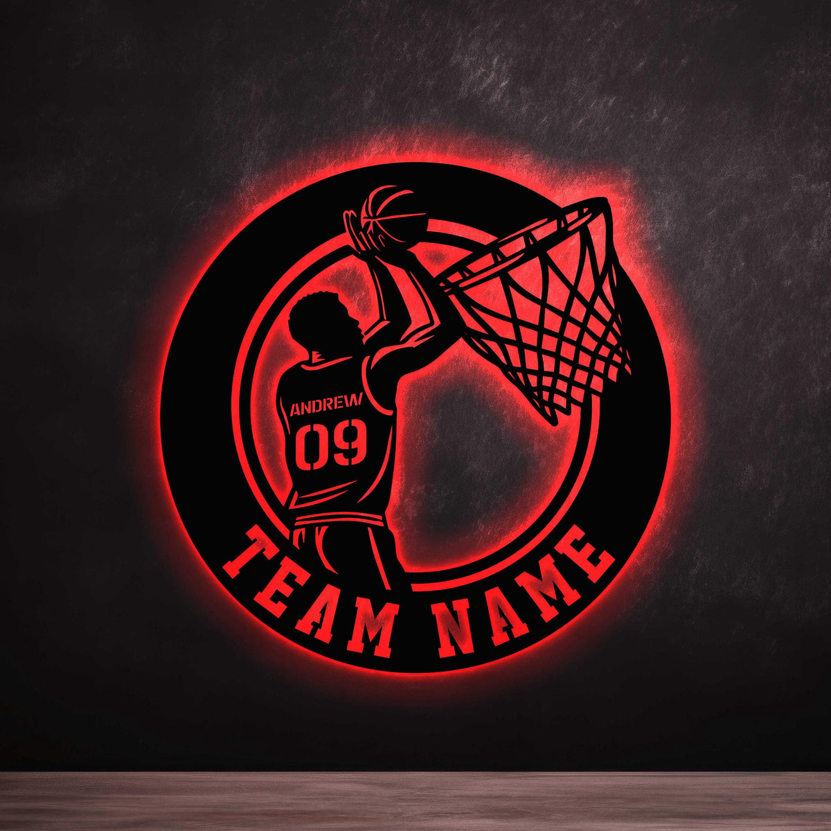 Personalized Basketball Metal Wall Art With Led Light Custom Basketball Player Sign Basketball Metal Sign Basketball Lover Gift