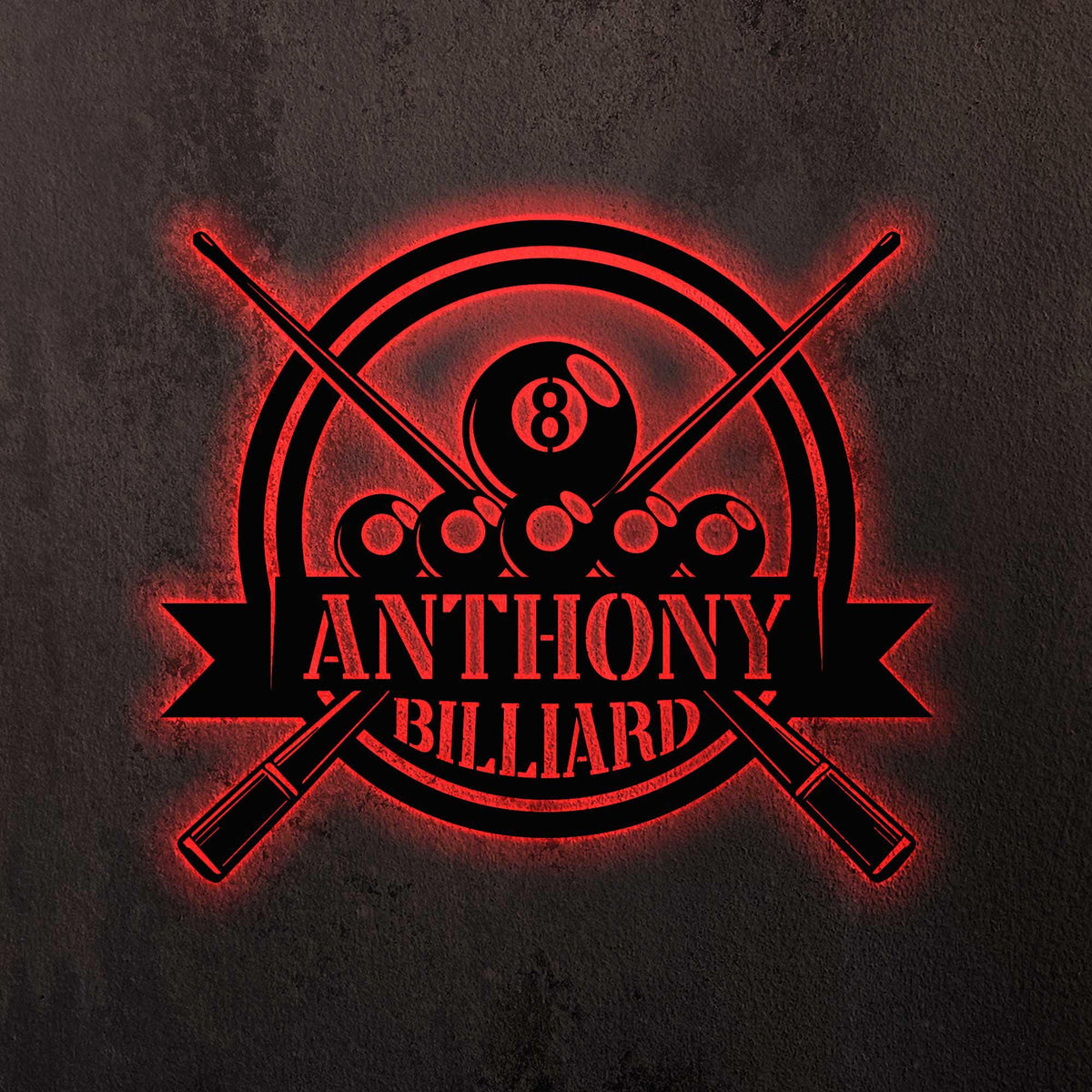Custom Billiards Metal Sign With Led Light Billiards Player Name Sign Billiards Home Decor Billiards Lover Gift Billiards Metal Wall Art