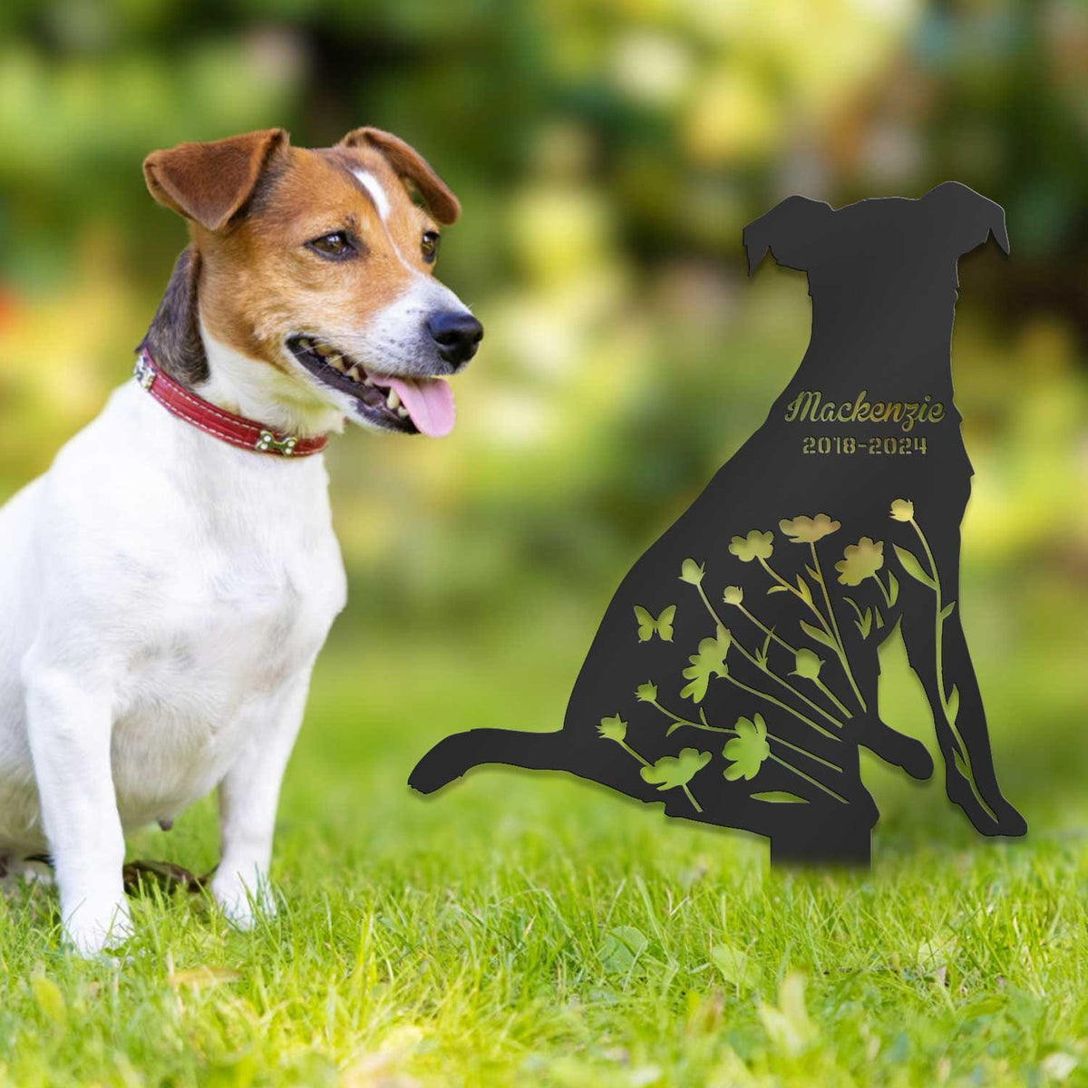 Custom Jack Russell Terriers Metal Sign Russell Terriers Sign Dog Memorial Stake Pet Grave Marker Pet Loss Gift Sympathy Sign