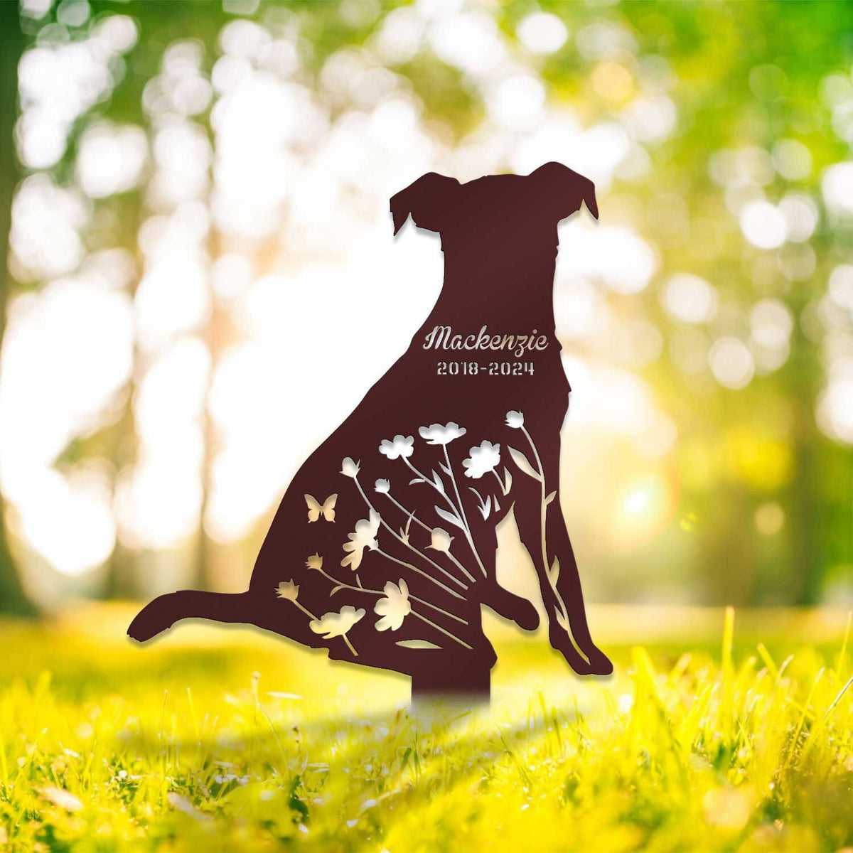 Custom Jack Russell Terriers Metal Sign Russell Terriers Sign Dog Memorial Stake Pet Grave Marker Pet Loss Gift Sympathy Sign
