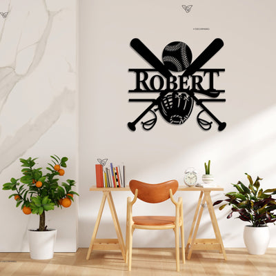Custom Baseball Metal Sign With Led Lights Baseball Wall Decor Baseball Player Gift Baseball Player Name Sign Birthday Gift For Him