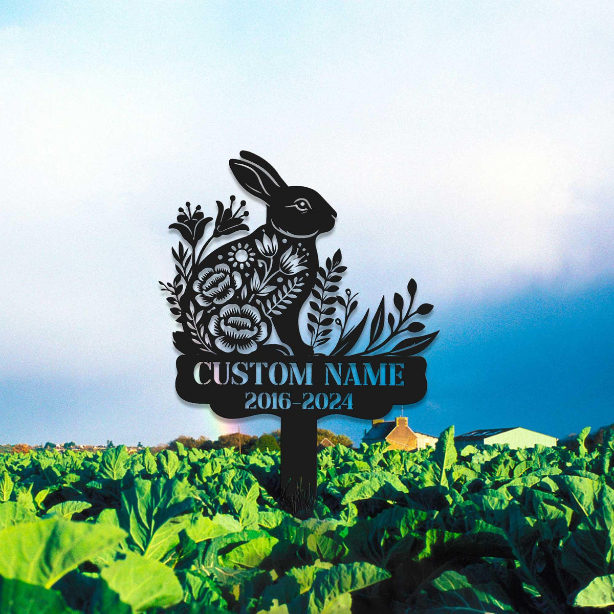 Rabbit Memorial Stake Sign Personalizedpet Grave Markers Signbunny Sign With Stakepet Loss Giftsympathy Sign Remembrance Stake