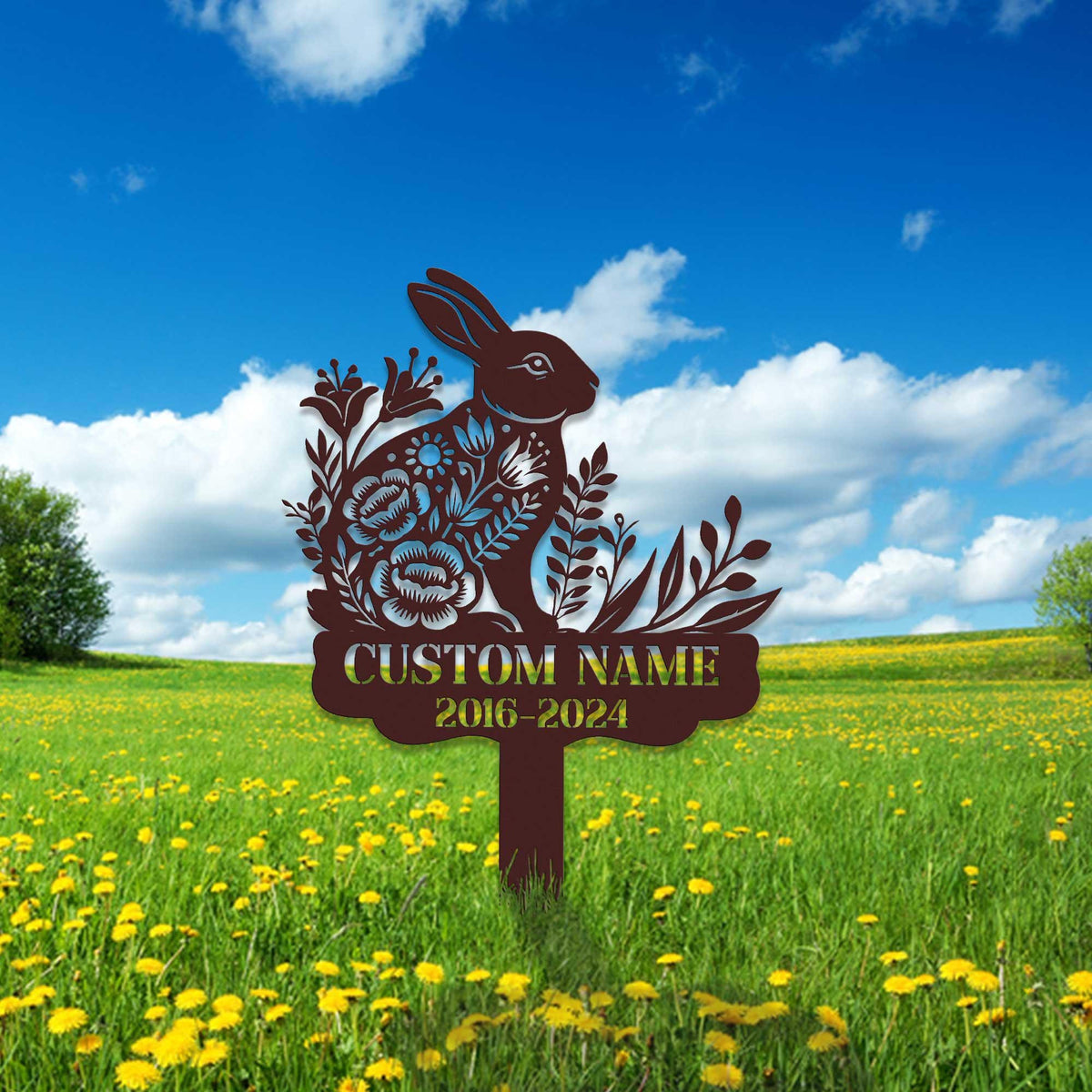 Rabbit Memorial Stake Sign Personalizedpet Grave Markers Signbunny Sign With Stakepet Loss Giftsympathy Sign Remembrance Stake