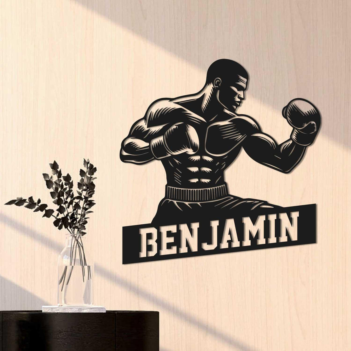 Personalized Boxing Metal Sign With Led Lights Gift For Boxer Gift For Dad Custom Boxer Name Sign Boxing Signs Boxing Gym Sign