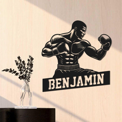 Personalized Boxing Metal Sign With Led Lights Gift For Boxer Gift For Dad Custom Boxer Name Sign Boxing Signs Boxing Gym Sign