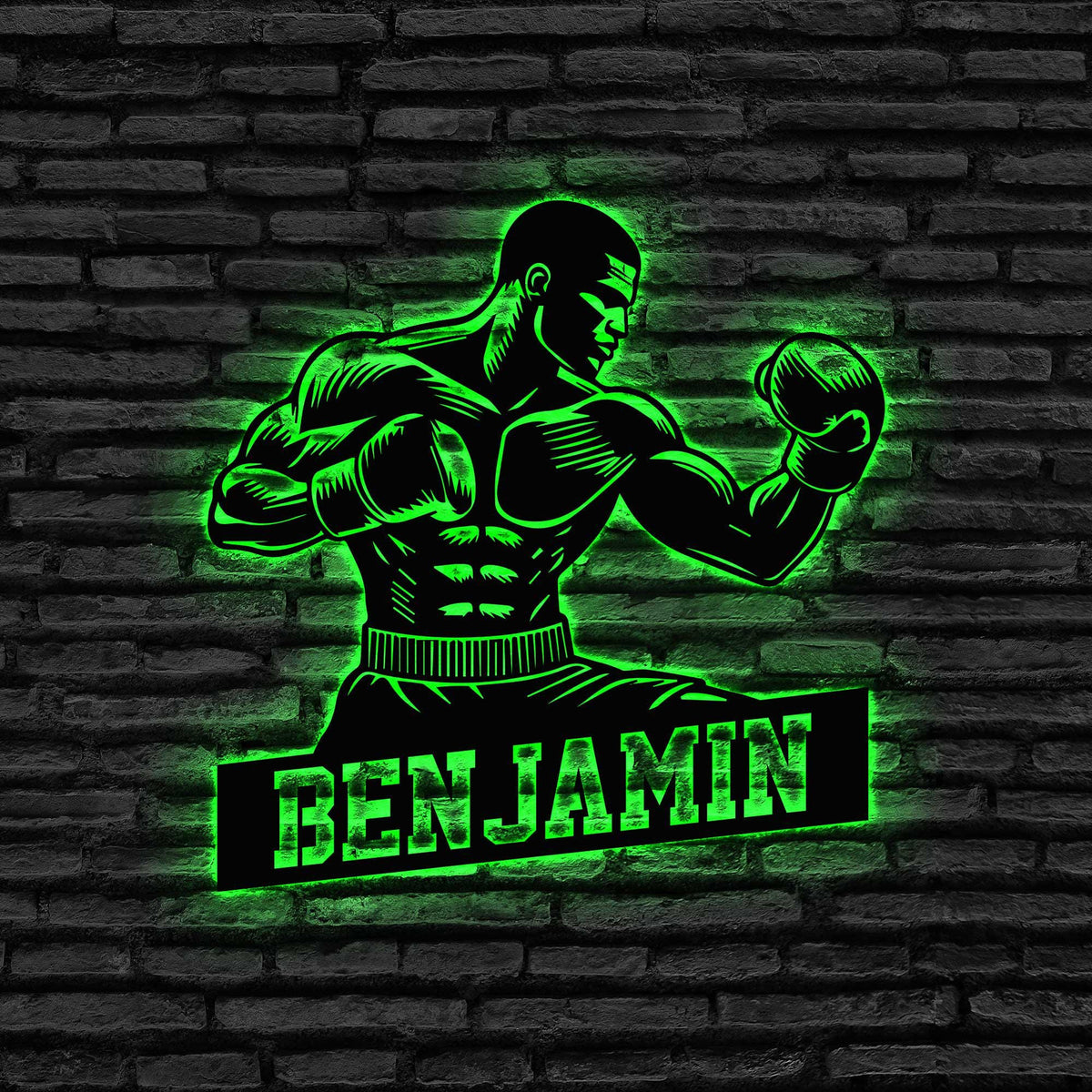 Personalized Boxing Metal Sign With Led Lights Gift For Boxer Gift For Dad Custom Boxer Name Sign Boxing Signs Boxing Gym Sign