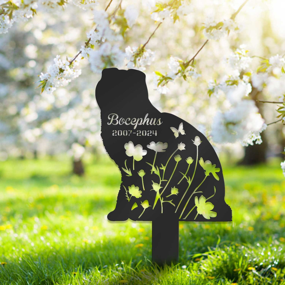 Custom Cat Memorial Sign Cat Memorial Plaque Cat Grave Marker Cat Lover Gift Pet Loss Gift Remembrance Stake Scottish Fold Cat