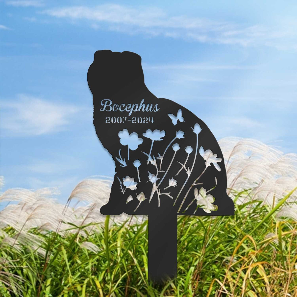 Custom Cat Memorial Sign Cat Memorial Plaque Cat Grave Marker Cat Lover Gift Pet Loss Gift Remembrance Stake Scottish Fold Cat