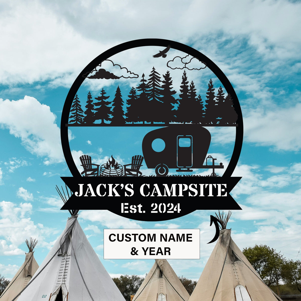 Personalized Rv Camping Metal Sign Rv Decor Camping Metal Sign Campsite Sign Camper Gift Outdoor Decor Fire Pit Sign