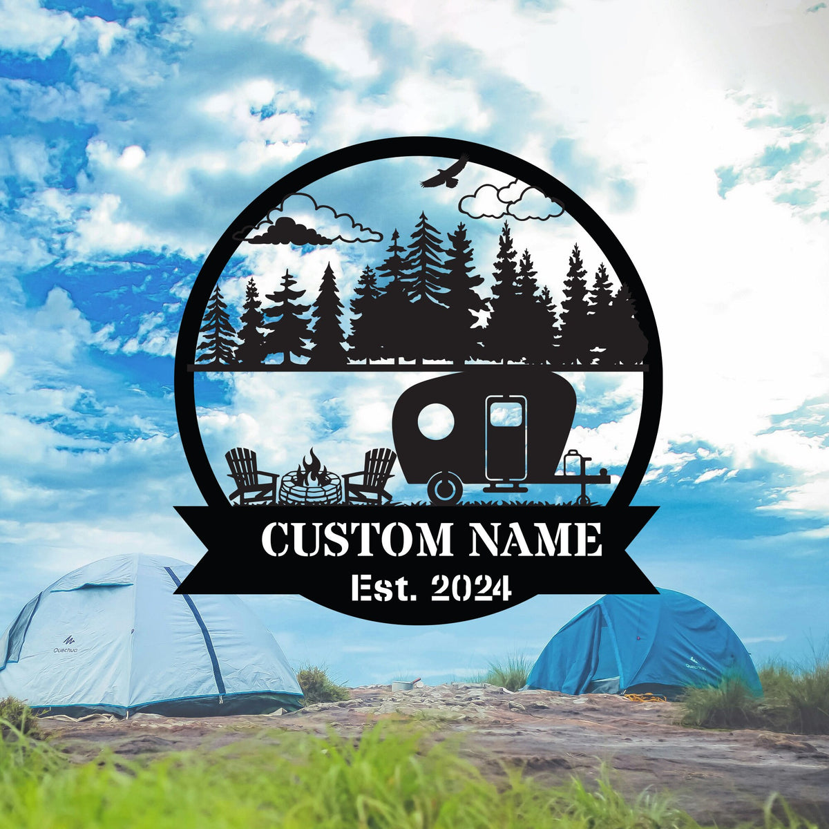 Personalized Rv Camping Metal Sign Rv Decor Camping Metal Sign Campsite Sign Camper Gift Outdoor Decor Fire Pit Sign