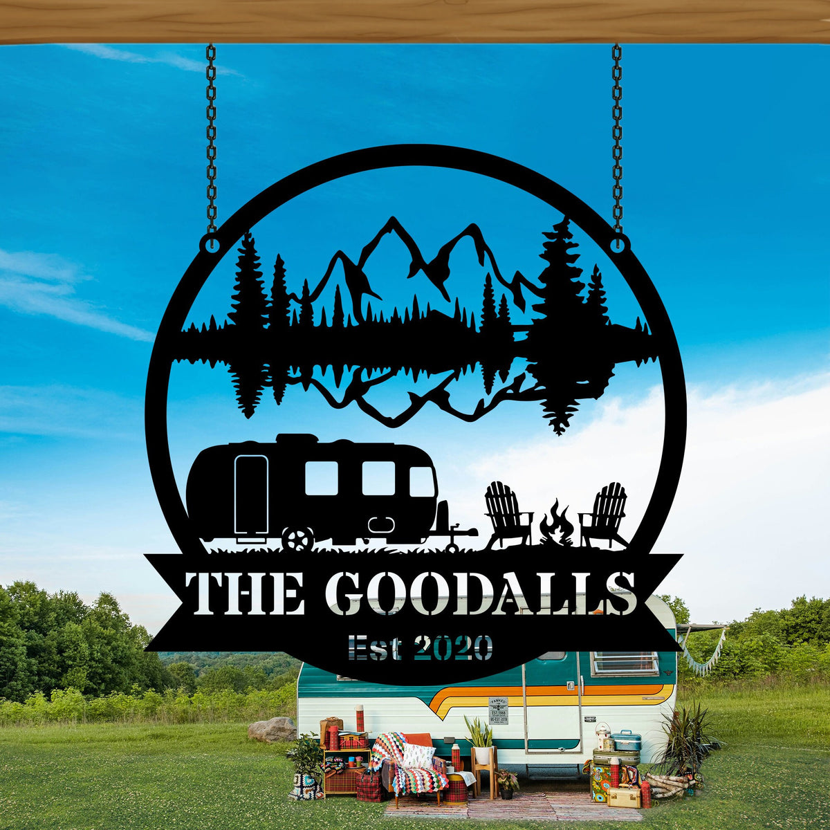 Personalized Rv Motorhome Camping Sign Camping Metal Sign Rv Decor Campsite Sign Camper Gift Outdoor Decor Fire Pit Sign