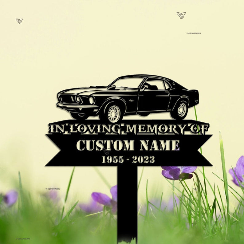 Custom Racing car Memorial Stake, Personalized Racing Metal Stake, Racing Loss, Sympathy Sign, Grave Marker, Remembrance Stake, Biker loss