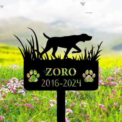 Custom Metal German Shorthaired Pointer Dog Memorial Stake,Personalized Dog Loss Gift,Garden Stake for Loss of Dog, Hunting Dog Grave Marker