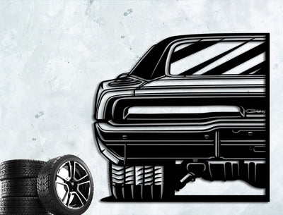1969 Rt Classic Cars Silhouette Metal Wall Decor Gift Classic American Car Metal Wall Art Decor For Garage Sign Thanksgiving Day Gift
