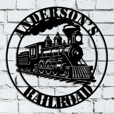 Personalized Train Metal Sign Custom Train Name Sign Train Room Decor For Kids Unique Gift For Train Enthusiasts Model Railroad Club