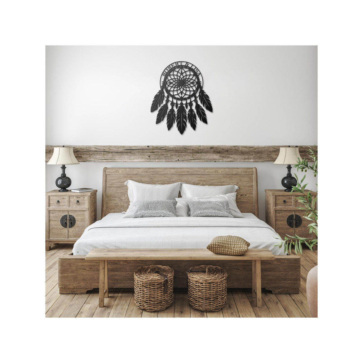 Native American Dreamcatcher Metal Sign Personalized Gift Custom Wall Art For Couples Unique Decor For Home Or Wedding