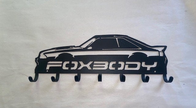 Mustang Fox Body Hatchback Key Rack Key Holder Coat Hook For Wall Key Organizer Gift Idea