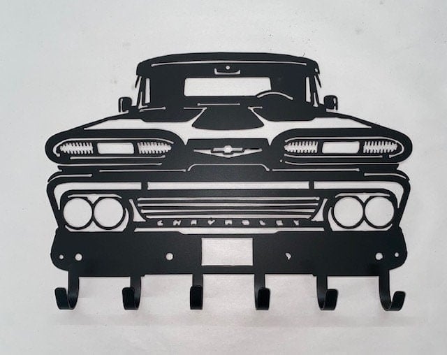 Chevy Truck 1960 Metal Key Rack Key Holder Coat Hook For Wall Key Organizer Gift Idea