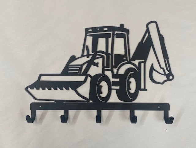 Backhoe Metal Key Rack Key Holder Coat Hook For Wall Key Organizer Gift Idea
