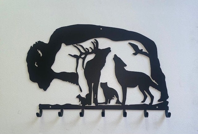 Wildlife Collage Key Rack Key Holder Coat Hook For Wall Key Organizer Gift Idea
