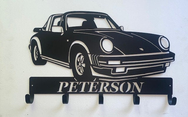 Porsche 911 Personalized Keyhat Rack Key Holder Coat Hook For Wall Key Organizer Gift Idea