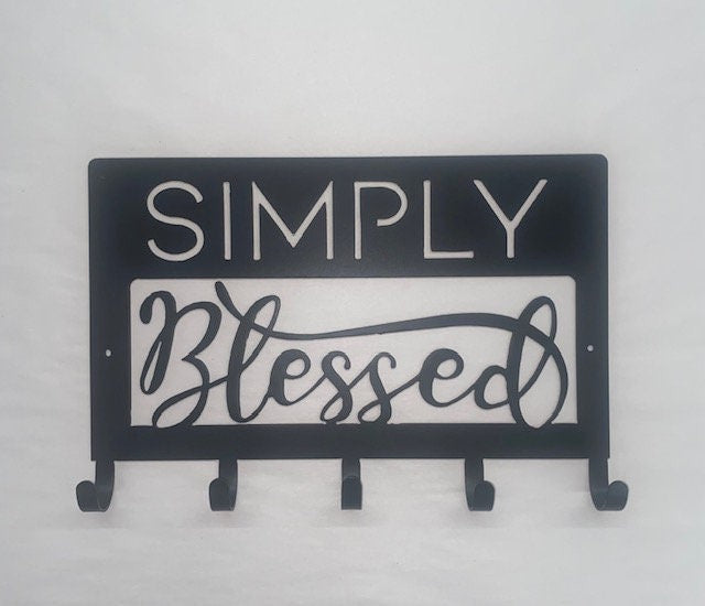 Simply Blessed Key Rack Key Holder Coat Hook For Wall Key Organizer Gift Idea