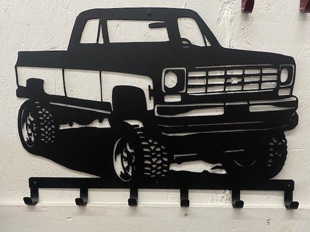 Chevy Square Body Coat Rack Key Holder Coat Hook For Wall Key Organizer Gift Idea