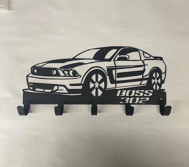 Mustang Boss 302 Key Rack Key Holder Coat Hook For Wall Key Organizer Gift Idea For Car Lovers